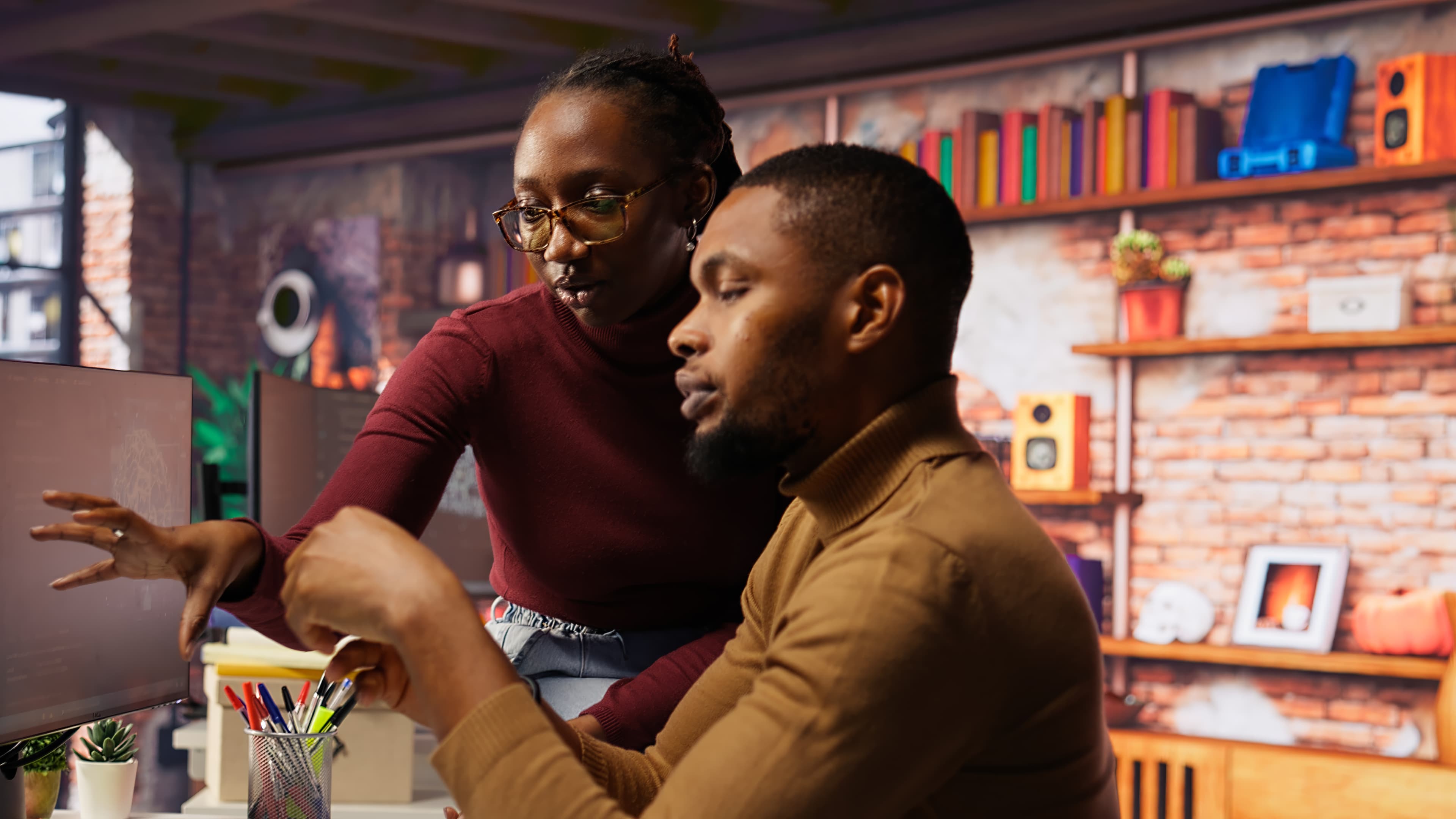 Team collaborating on software development